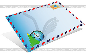 New Year and envelope - vector clipart / vector image