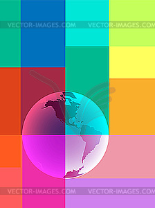 Paints of planet the Earth - vector image