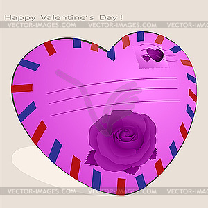 Pink envelope - vector clip art