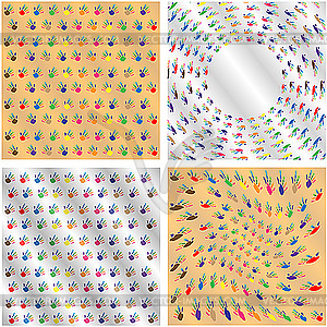 Prints of palms - vector image