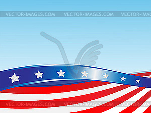 Ribbons flag USA - vector clipart / vector image