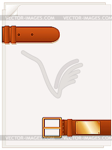 Sheets and belt - vector clipart