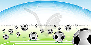 Футбольные мячи - иллюстрация в векторе