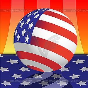 Sphere and flag - vector image