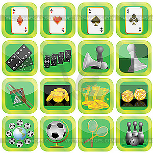 Sports and entertainments - vector clipart