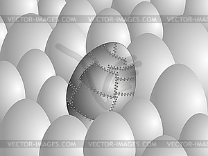 Steel egg - vector image