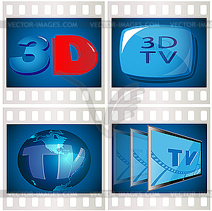 Television icon - vector clip art