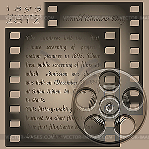 Day of world cinema - vector clipart