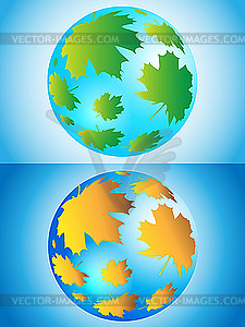 Two season - vector clip art