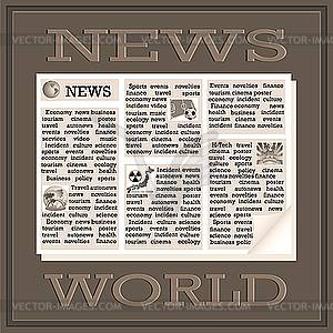 World News - stock vector clipart