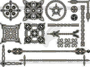 Celtic traditional design elements - vector image