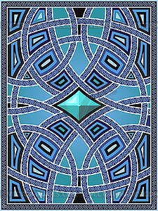 Background with Arabian patterns - vector clip art
