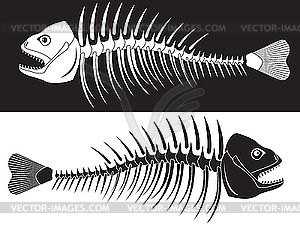 Скелет рыбы - векторный клипарт