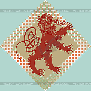 Medieval heraldic lion - vector image