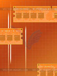 Electronic memory cards - vector clip art