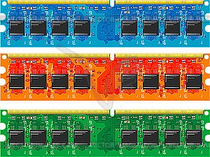 Computer memory cards - vector clipart