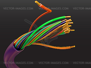 Electric cable - vector image