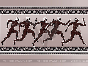 Ancient Greek figures - vector image