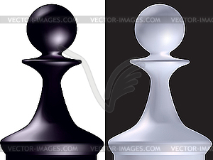 Шахматная фигура пешка - векторное изображение