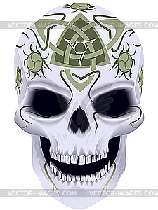 Death with celtic tattoo - vector image