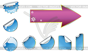 Наклейки - изображение в векторе / векторный клипарт