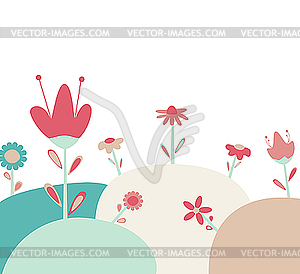 Floral card - vector clipart