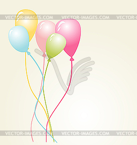 Colored air balloons - vector image
