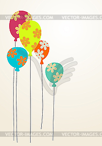 Colored air balloons - vector clipart