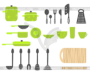 Kitchen utensils - vector clip art