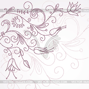 Floral corner - vector clipart