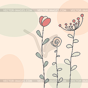 Floral card - vector EPS clipart