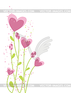 Pink flowers - vector clipart