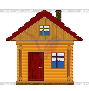 Деревянный дом - векторный клипарт