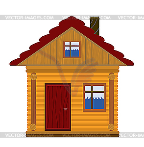 Wooden house - vector clipart