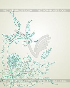 Floral ornament - vector clip art