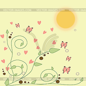 Floral background - vector clip art