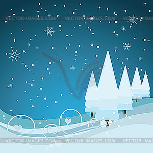 Winter card - vector clipart