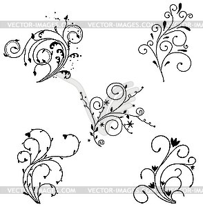 Floral ornaments - vector clip art