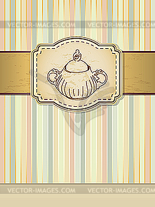 Sugar bowl card - vector clipart