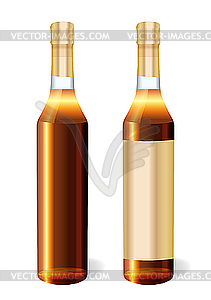 Cognac bottles - vector clip art