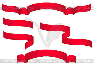 Red banners - vector image