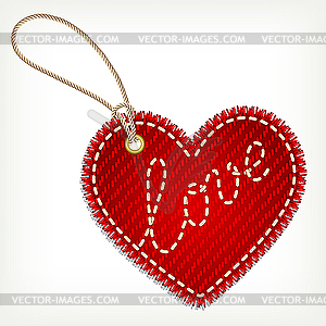 Jeans heart - vector clipart