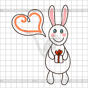 Cute bunny - vector image