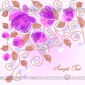 Vintage floral background - vector clip art