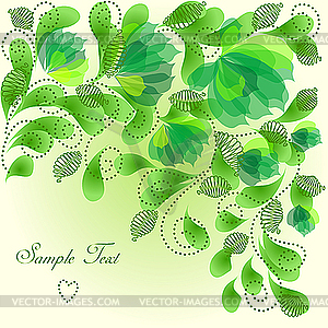 Vintage floral background - vector clipart