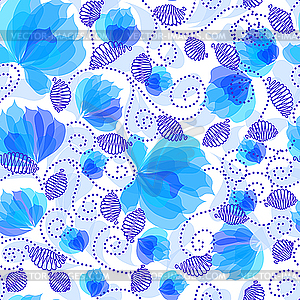 Seamless floral pattern - vector clipart / vector image