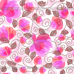 Seamless floral pattern - vector image