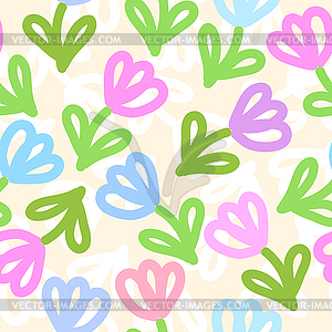 Seamless floral pattern - vector clipart