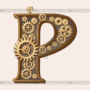 Mechanical alphabet - royalty-free vector image