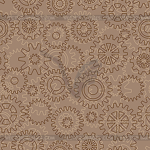 Seamless pattern with gears - vector clip art